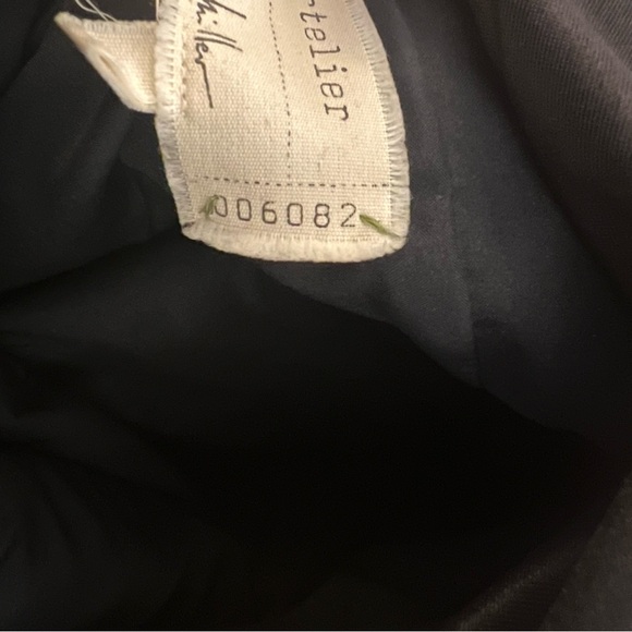 Nicole Miller Atelier Size 2 Strapless Blue Denim Sheath Black Office Classic - Picture 6 of 10